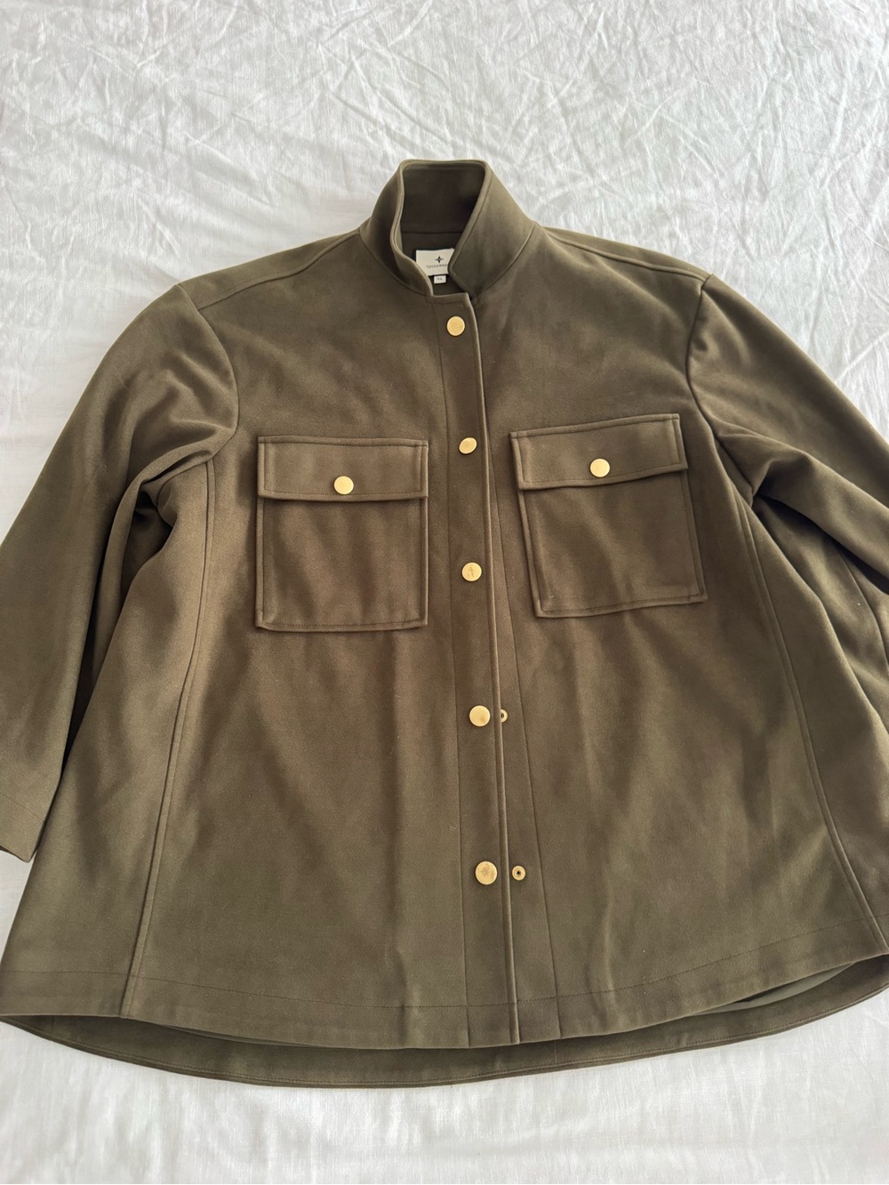 Tuckernuck Marant Utility Shirt Jacket with Gold Snap Buttons